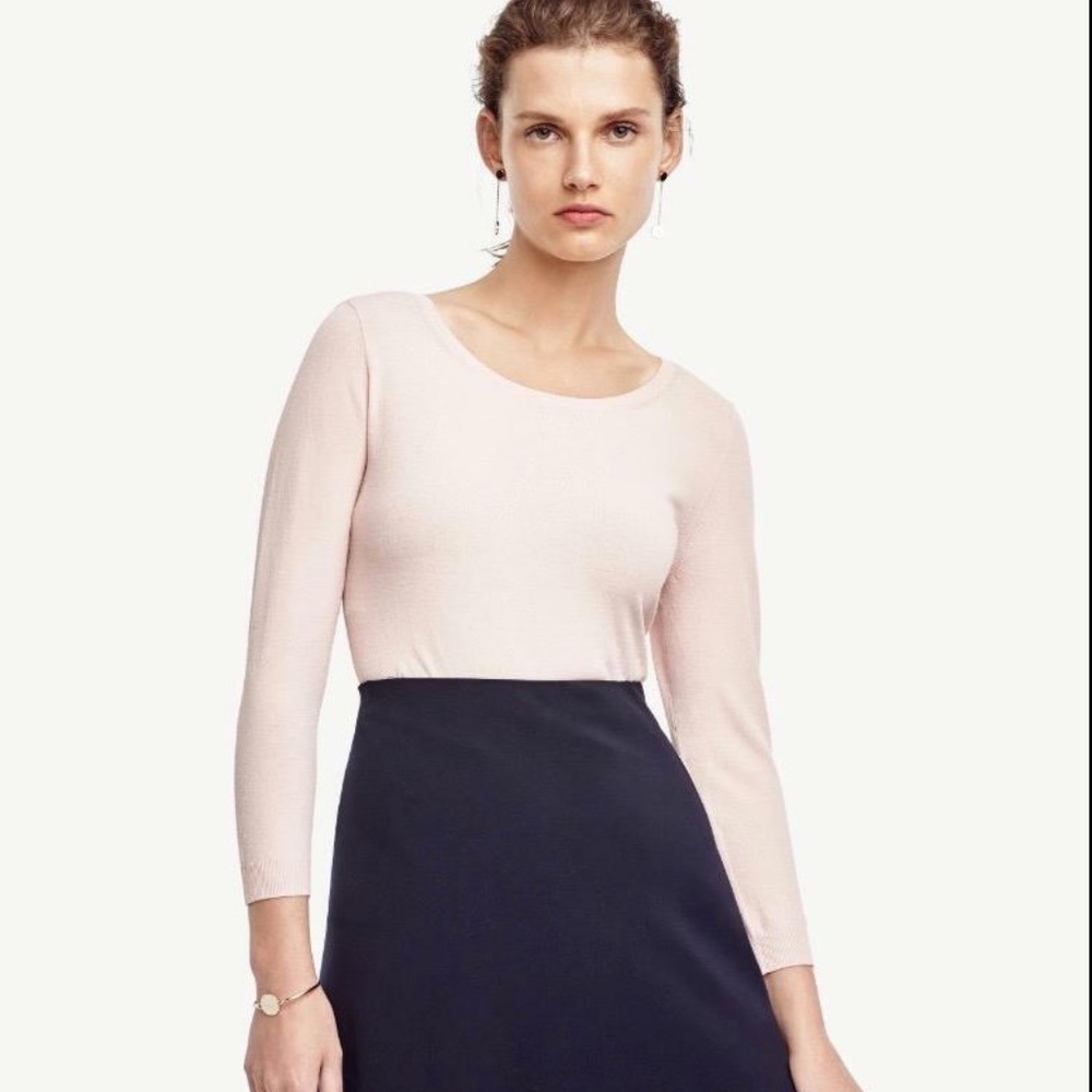 NWT Ann Taylor XL Sweater 3/4 Sleeve Boatneck